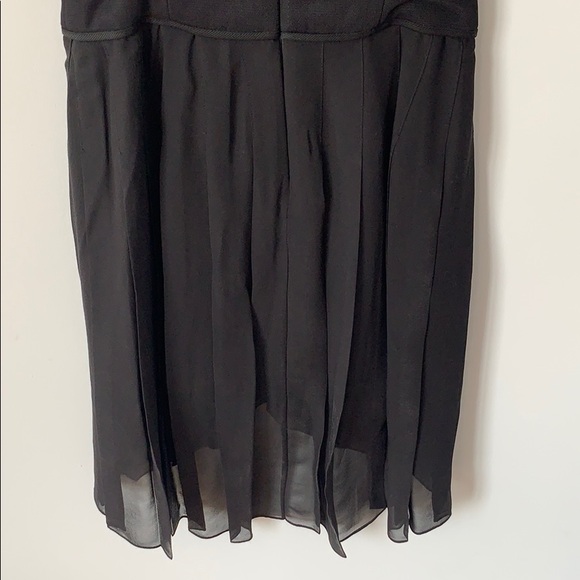 BCBG MAXAZRIA Black Bustier Pleated Chiffon Dress - Picture 7 of 9